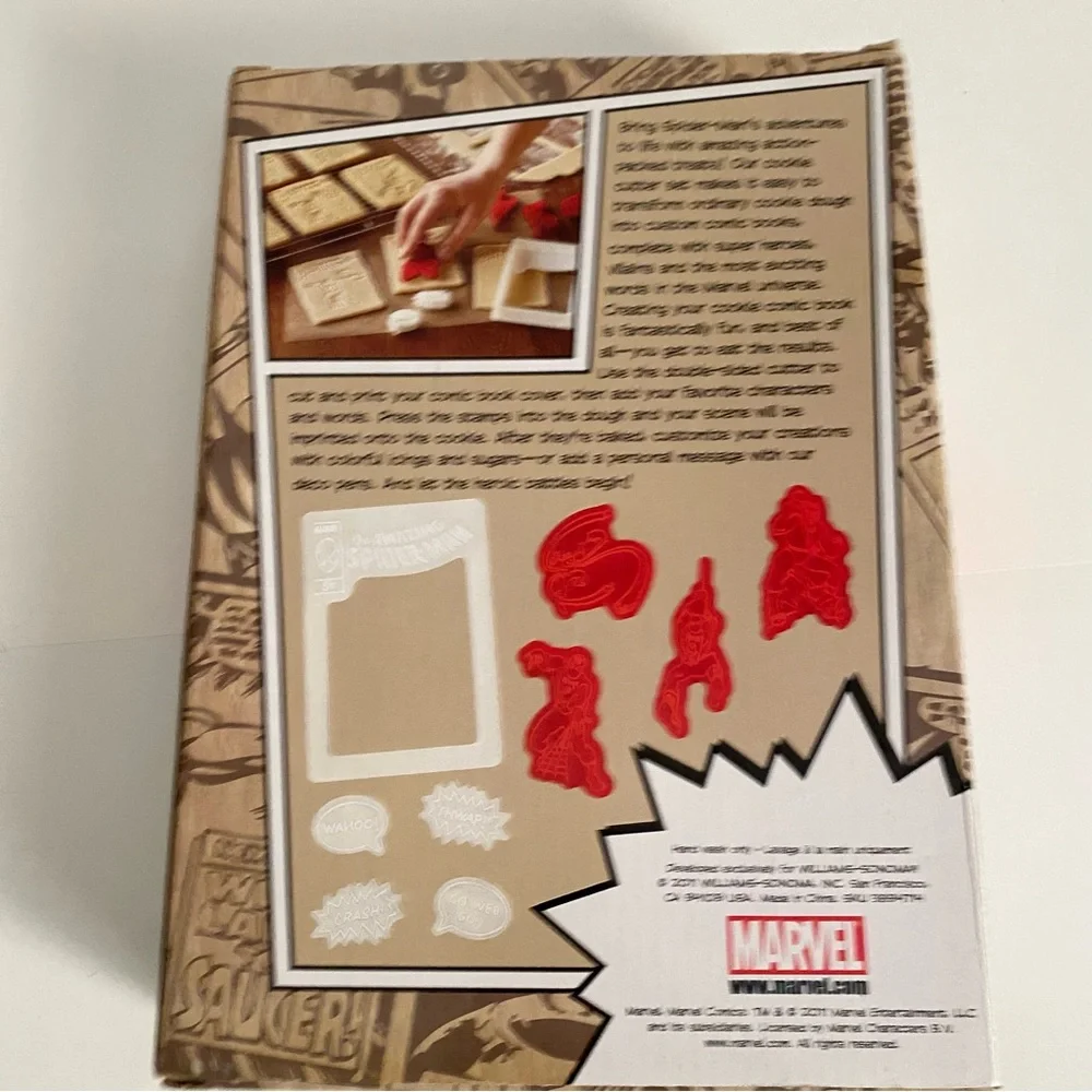 Williams Sonoma Marvel Comics Cookie Cutter Set Spider Man NIB Birthday Party